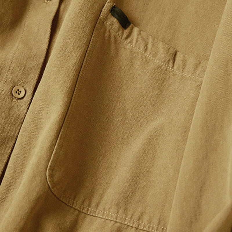 Chemise décontractée à manches longues et col montant pour femme, en coton, avec boutons et Buddha Stones - image 9