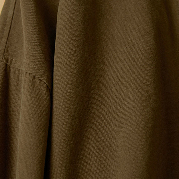 Chemise décontractée à manches longues et col montant pour femme, en coton, avec boutons et Buddha Stones - image 18