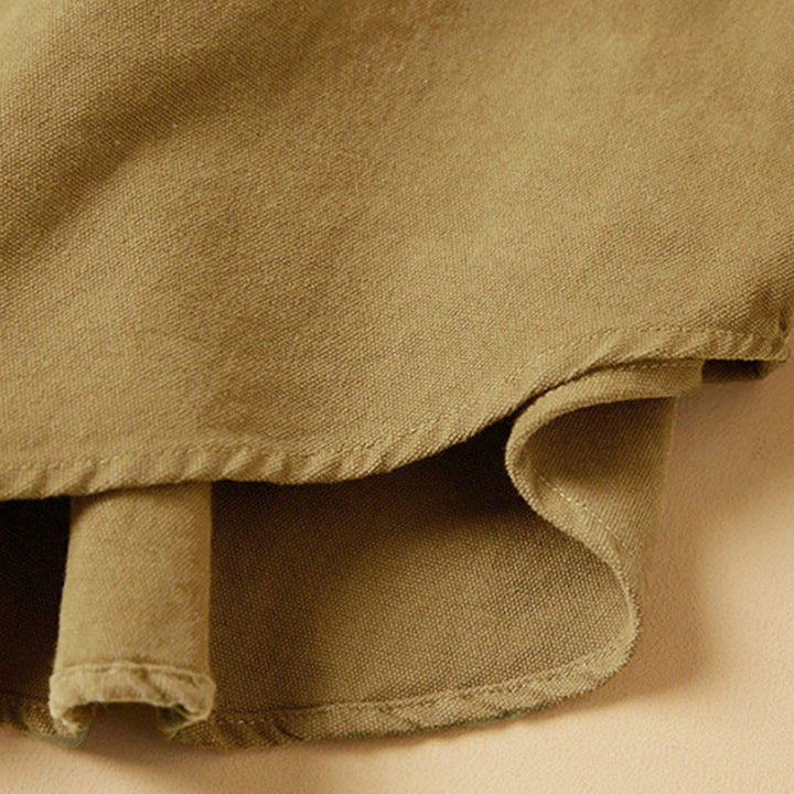 Chemise décontractée à manches longues et col montant pour femme, en coton, avec boutons et Buddha Stones - image 12