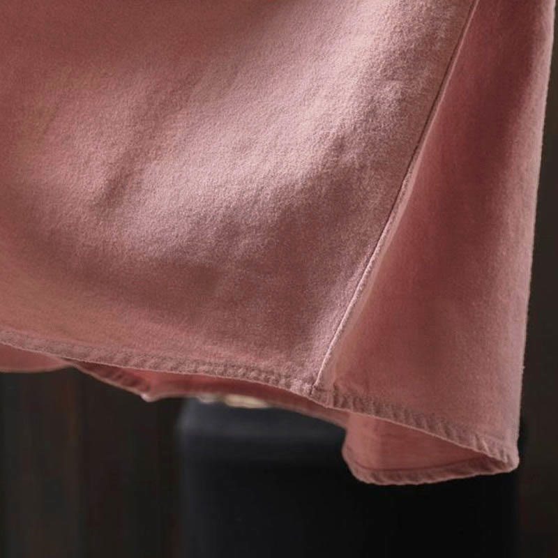 Chemise en coton à manches longues et col montant, couleur unie , Buddha Stones - image 15