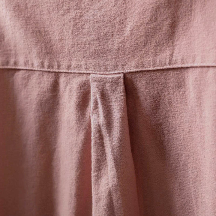 Chemise en coton à manches longues et col montant, couleur unie , Buddha Stones - image 9