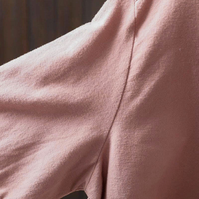 Chemise en coton à manches longues et col montant, couleur unie , Buddha Stones - image 12