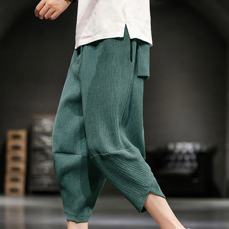 Pantalon court d'été pour homme Buddha Stones, uni, avec poches - Vert clair - US/UK/AU46，EU56 (5XL)  - image 9
