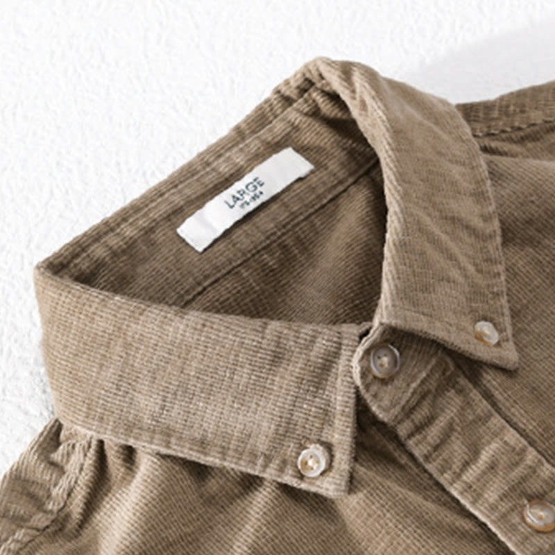 Veste homme en velours côtelé uni, manches longues, en coton épais, avec poches, motif Buddha Stones - image 9