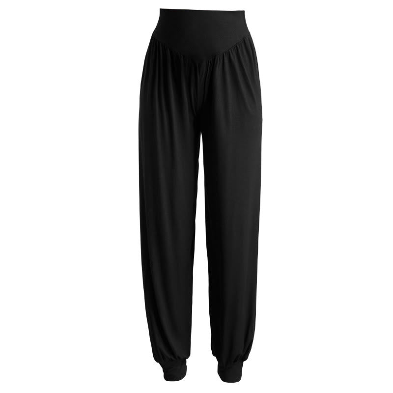 Pantalon harem ample en modal uni Buddha Stones , idéal pour le yoga et la danse. - image 6