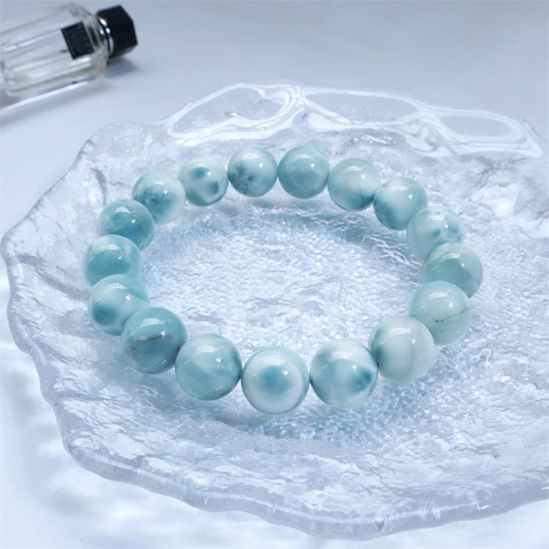 Bracelet de confiance en sagesse et en larimar naturel Buddha Stones - image 3