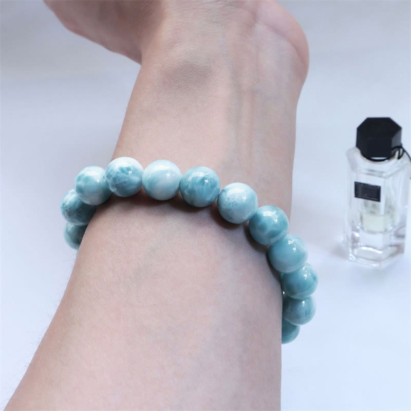 Bracelet de confiance en sagesse et en larimar naturel Buddha Stones - image 7