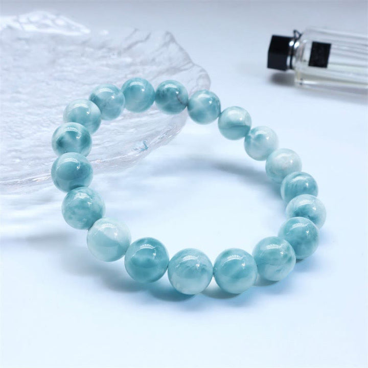 Bracelet de confiance en sagesse et en larimar naturel Buddha Stones - image 1