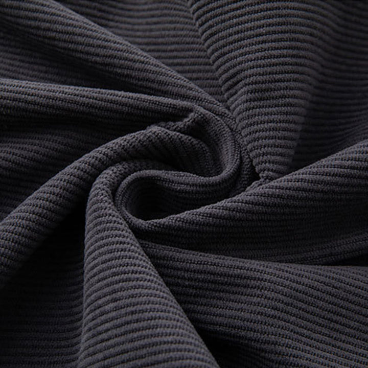 Pantalon en velours côtelé pour homme, coupe droite, taille élastique et cordon de serrage, avec poches, motif Buddha Stones Winter - image 4