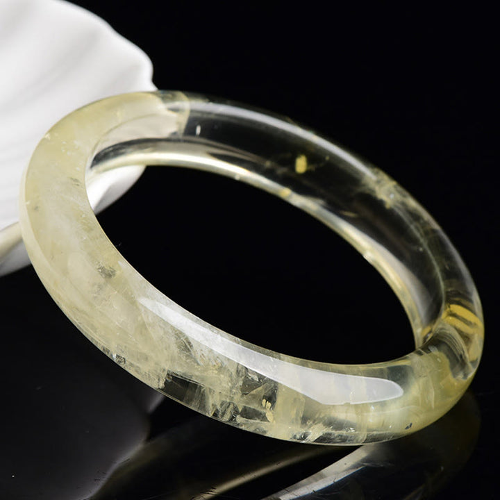 Bracelet jonc de prospérité en quartz citrine naturel Buddha Stones - image 4