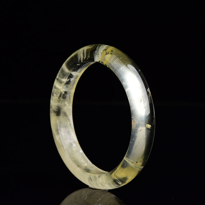 Bracelet jonc de prospérité en quartz citrine naturel Buddha Stones - image 2