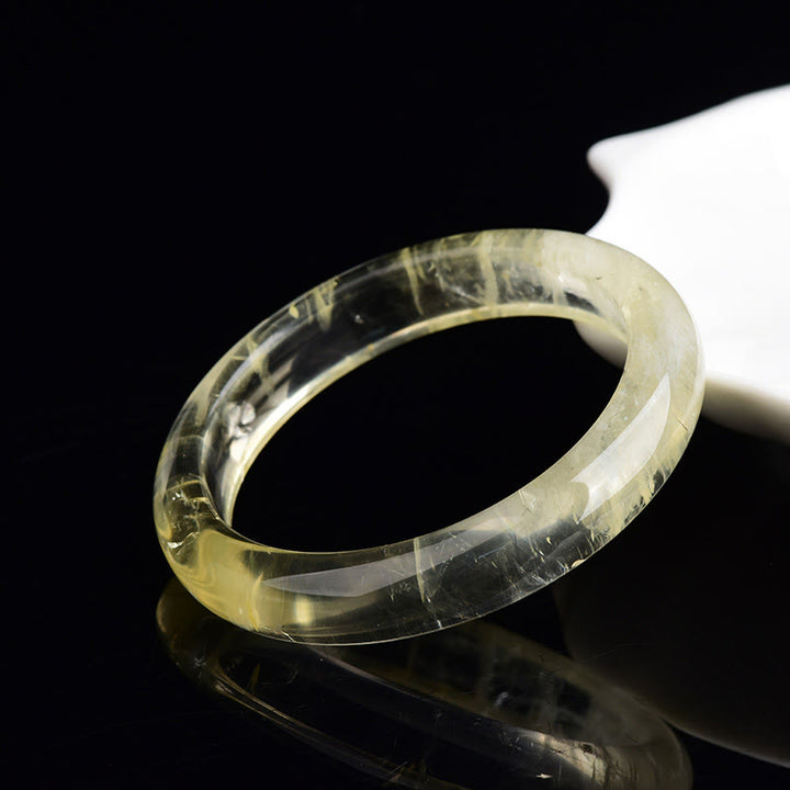 Bracelet jonc de prospérité en quartz citrine naturel Buddha Stones - image 3