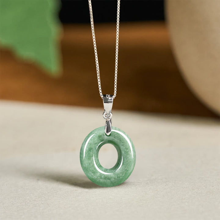 Collier pendentif en jade naturel avec lettre AZ et chaîne fine en argent sterling 925, symbole de prospérité, Buddha Stones. - O - image 38