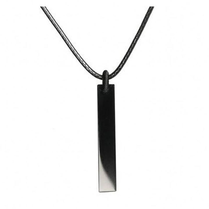 Collier pendentif de transformation en obsidienne noire et grès bleu, Buddha Stones - image 4