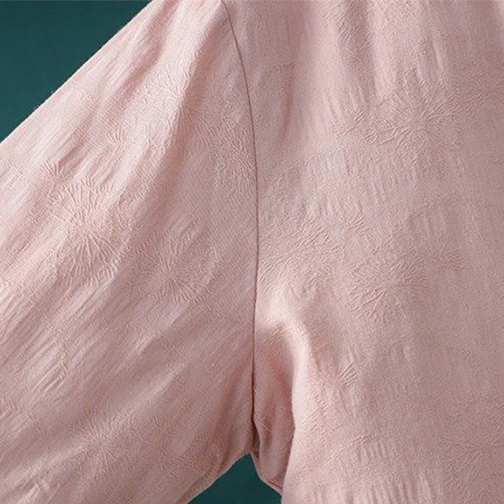 Veste thermique femme en coton à manches longues, ornée de broderies de fleurs et de vignes, avec boutons grenouille et Buddha Stones. - image 13