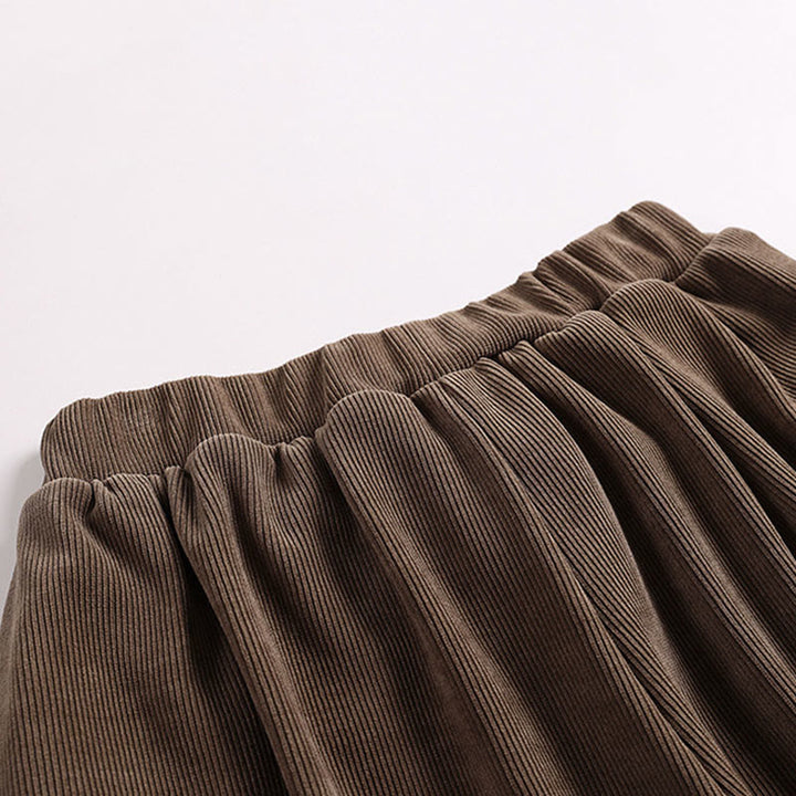 Pantalon harem homme en velours côtelé de coton, couleur unie, à lacets, avec poches, Buddha Stones Winter - image 6