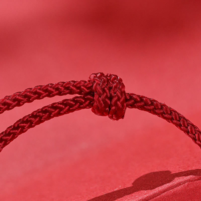 Bracelet en argent sterling 999 et agate rouge Buddha Stones de prospérité et année du Cheval - image 13