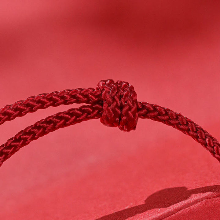 Bracelet en argent sterling 999 et agate rouge Buddha Stones de prospérité et année du Cheval - image 13