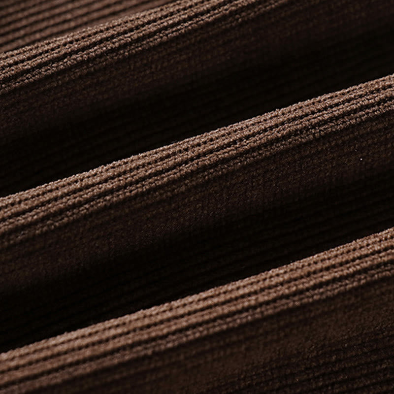 Pantalon d'hiver pour homme en velours côtelé de coton, à jambes larges, avec poches, orné de boutons et d'une fermeture éclair, taille élastique et motif Buddha Stones - image 9