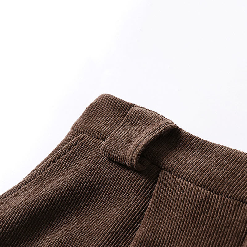 Pantalon d'hiver pour homme en velours côtelé de coton, à jambes larges, avec poches, orné de boutons et d'une fermeture éclair, taille élastique et motif Buddha Stones - image 5