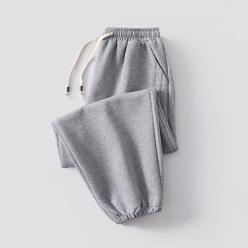 Pantalon harem homme en coton avec poches, coupe droite, doublé polaire, cordon de serrage et taille élastique, Buddha Stones, automne-hiver. - Gris clair (version doublée polaire) - US/UK/AU54，EU64 (9XL) - image 17