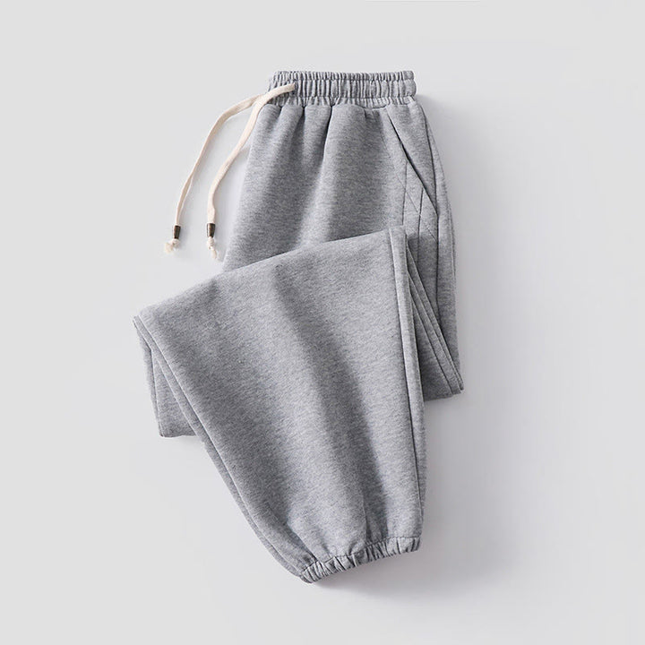 Pantalon harem homme en coton avec poches, coupe droite, doublé polaire, cordon de serrage et taille élastique, Buddha Stones, automne-hiver. - Gris clair (version doublée polaire) - US/UK/AU54，EU64 (9XL) - image 17