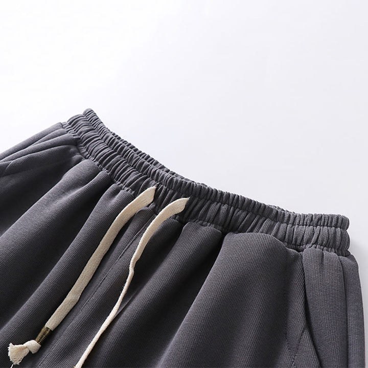 Pantalon harem homme en coton avec poches, coupe droite, doublé polaire, cordon de serrage et taille élastique, Buddha Stones, automne-hiver. - image 2