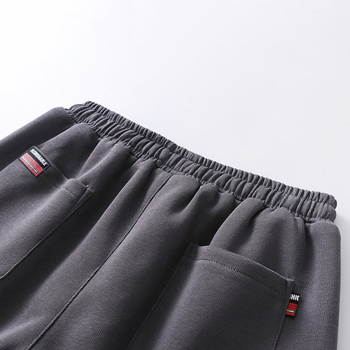 Pantalon harem homme en coton avec poches, coupe droite, doublé polaire, cordon de serrage et taille élastique, Buddha Stones, automne-hiver. - image 3