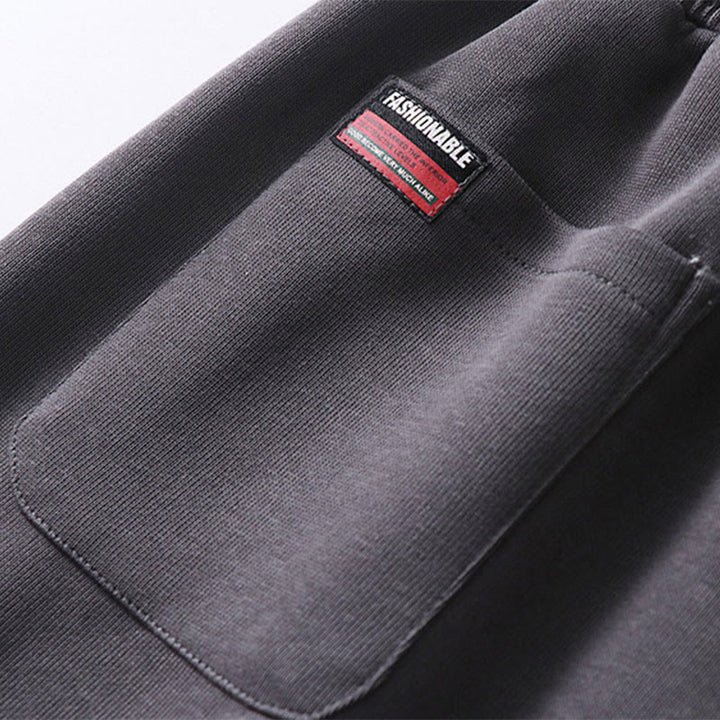 Pantalon harem homme en coton avec poches, coupe droite, doublé polaire, cordon de serrage et taille élastique, Buddha Stones, automne-hiver. - image 5