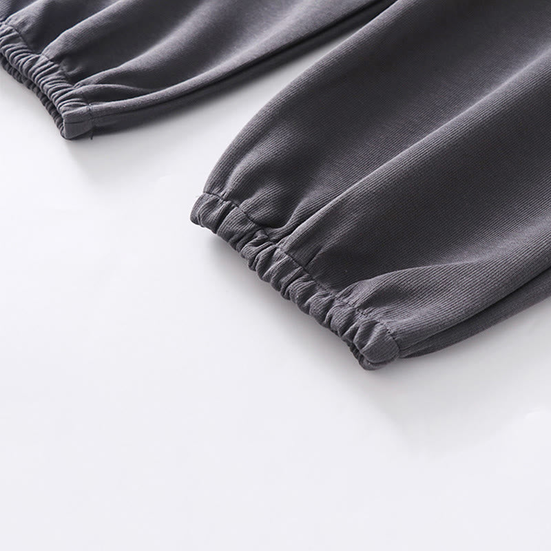 Pantalon harem homme en coton avec poches, coupe droite, doublé polaire, cordon de serrage et taille élastique, Buddha Stones, automne-hiver. - image 6