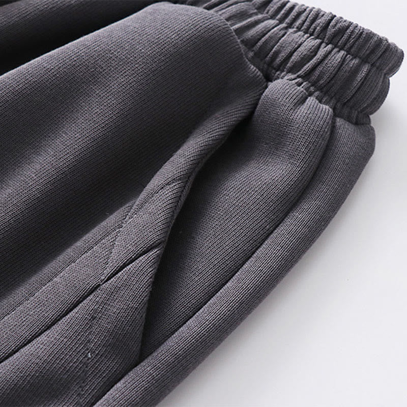 Pantalon harem homme en coton avec poches, coupe droite, doublé polaire, cordon de serrage et taille élastique, Buddha Stones, automne-hiver. - image 4