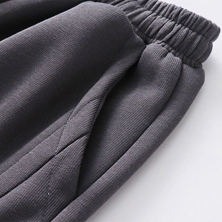 Pantalon harem homme en coton avec poches, coupe droite, doublé polaire, cordon de serrage et taille élastique, Buddha Stones, automne-hiver. - image 4