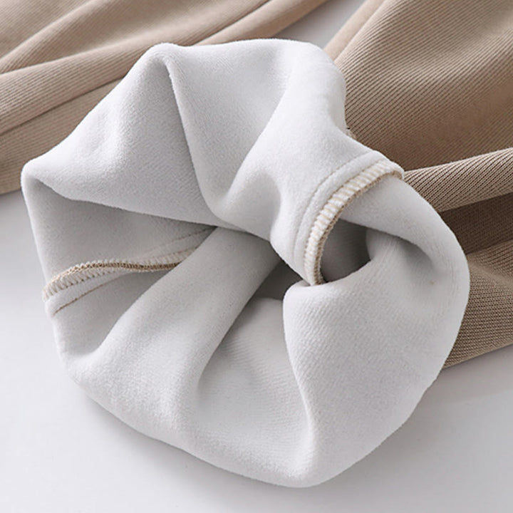 Pantalon harem homme en coton avec poches, coupe droite, doublé polaire, cordon de serrage et taille élastique, Buddha Stones, automne-hiver. - image 15