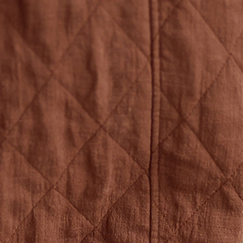 Pantalon en coton pour femme avec poches, motif diamant d'hiver Buddha Stones - image 6