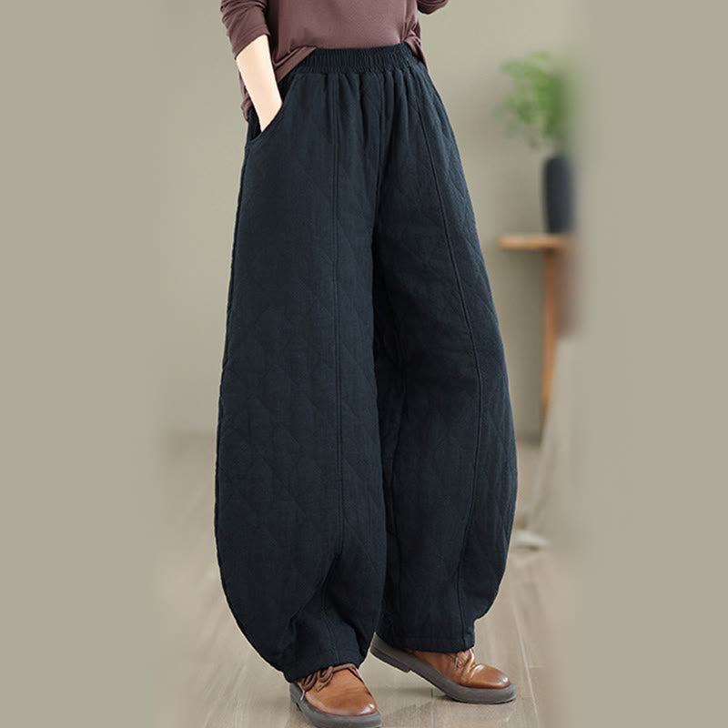 Pantalon en coton pour femme avec poches, motif diamant d'hiver Buddha Stones - image 16