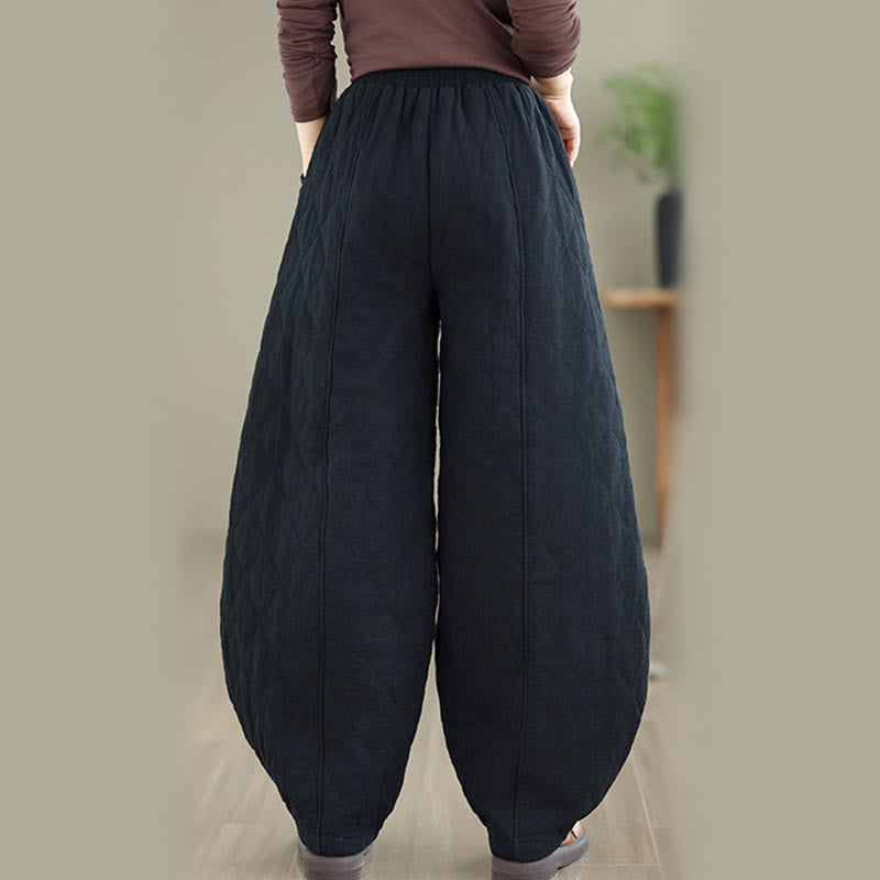 Pantalon en coton pour femme avec poches, motif diamant d'hiver Buddha Stones - image 17