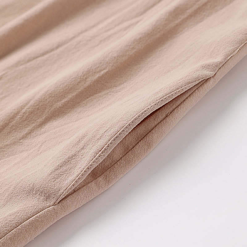 Kimono homme à manches longues, mi-long, ouvert sur le devant, couleur unie, motif Buddha Stones, printemps/automne - image 5