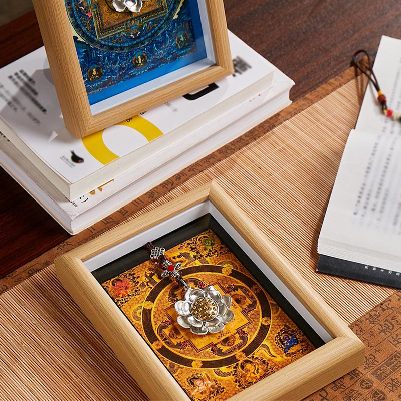 Buddha Stones, lingot d'or en forme de lotus, cadre photo Thangka, ornement de décoration intérieure - image 9