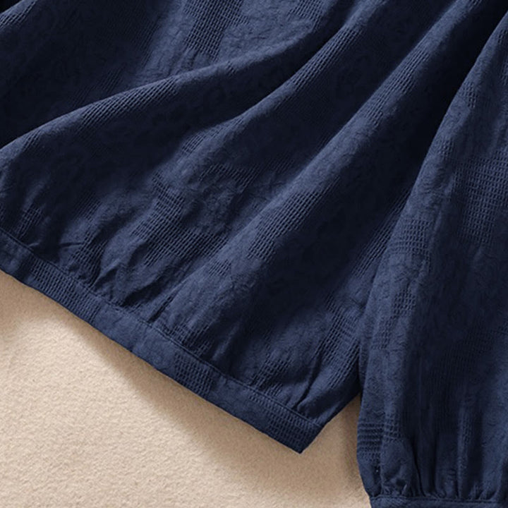 Sweat à capuche femme en coton à manches longues, motif jacquard et boutons, motif Buddha Stones, automne - image 6