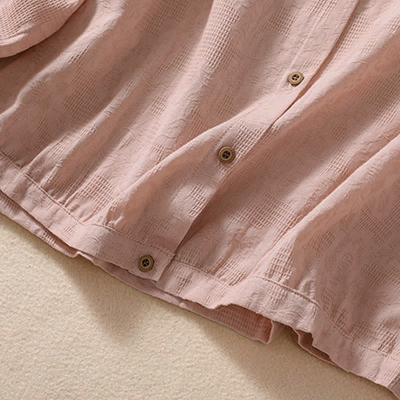 Sweat à capuche femme en coton à manches longues, motif jacquard et boutons, motif Buddha Stones, automne - image 14