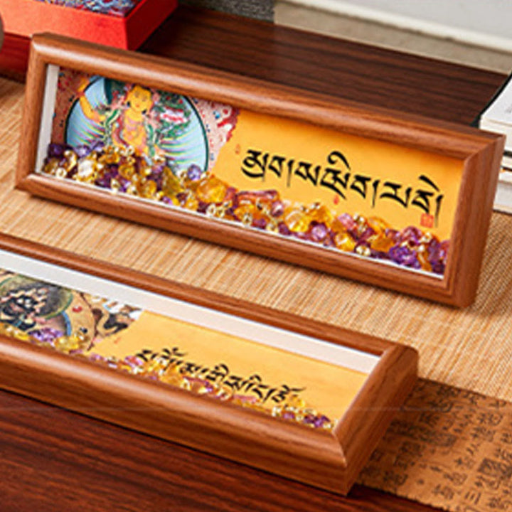 Buddha Stones Om Mani Padme Hum bouddha lingot doré Thangka, cadre Photo, ornement, décoration de maison - image 12