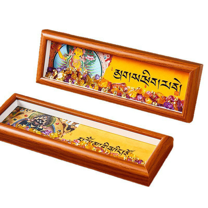 Buddha Stones Om Mani Padme Hum bouddha lingot doré Thangka, cadre Photo, ornement, décoration de maison - image 13