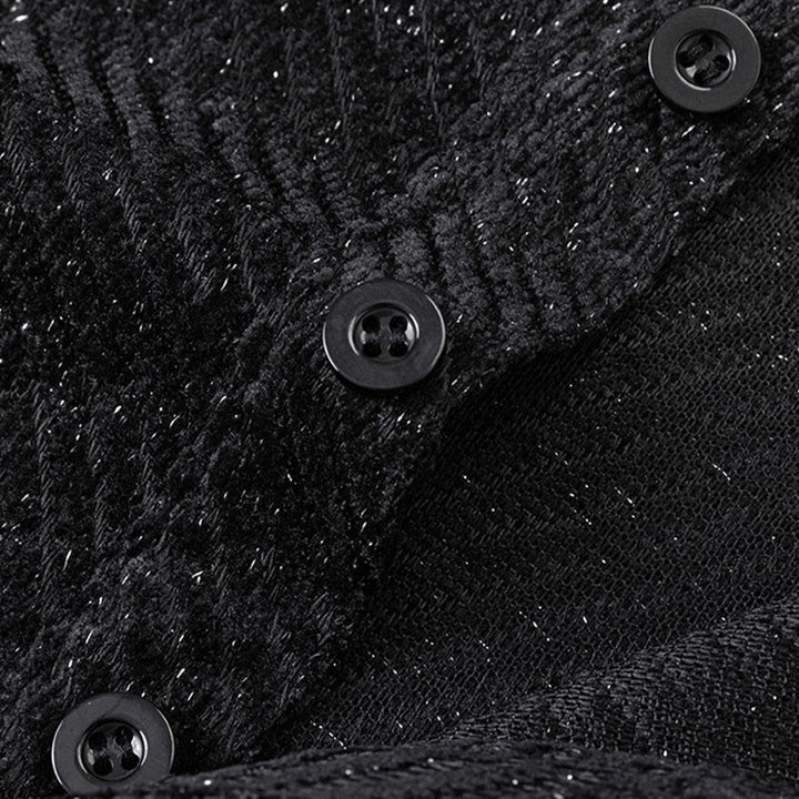 Sweat-shirt homme à rayures et boutons, col rond, motif Buddha Stones - image 7