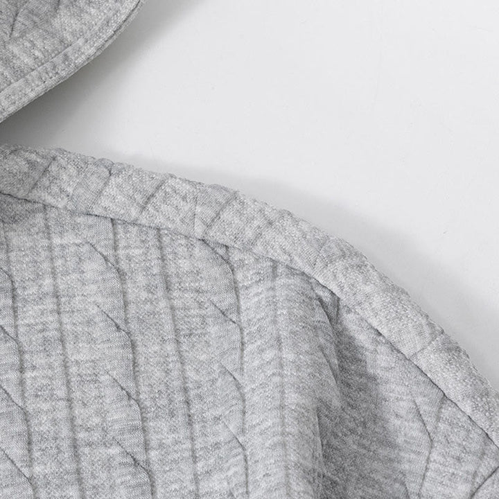 Sweat à capuche homme à manches longues, motif torsadé, boutons et Buddha Stones , automne-hiver - image 3