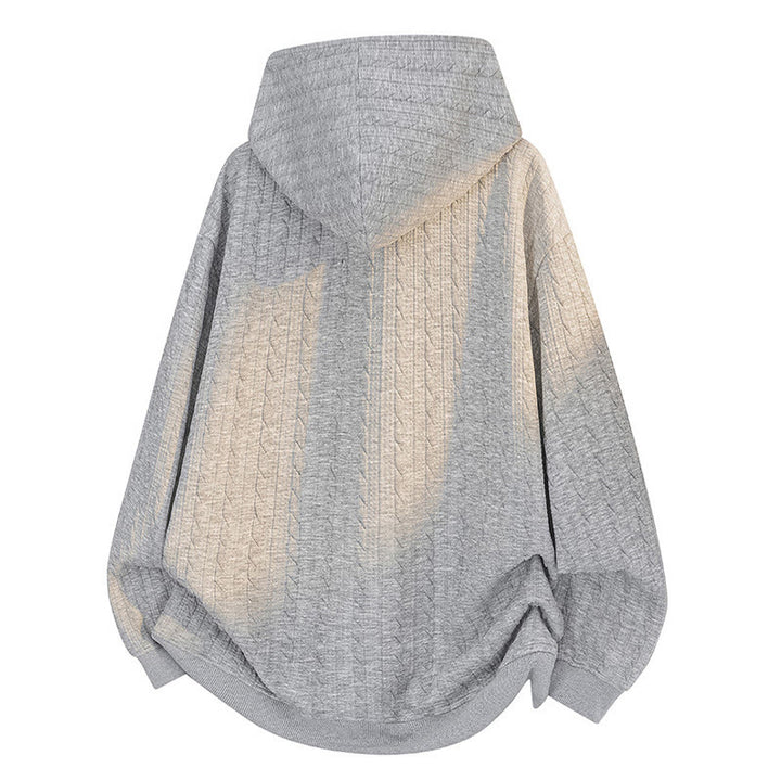 Sweat à capuche homme à manches longues, motif torsadé, boutons et Buddha Stones , automne-hiver - image 1