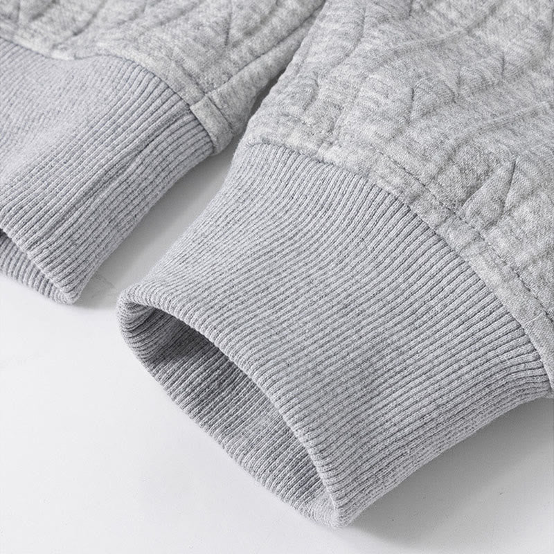 Sweat à capuche homme à manches longues, motif torsadé, boutons et Buddha Stones , automne-hiver - image 5