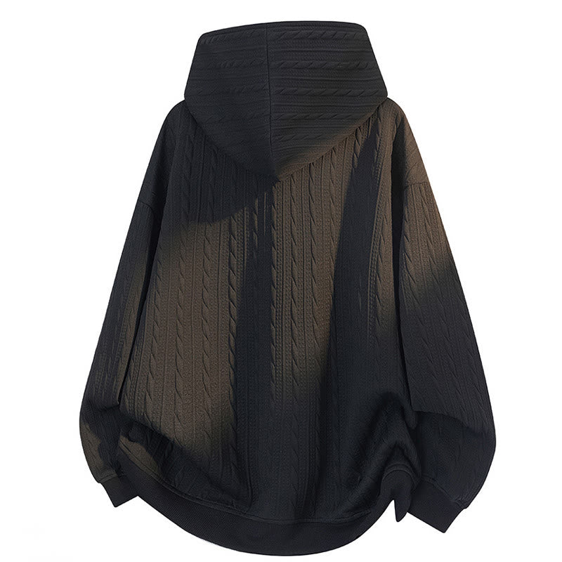 Sweat à capuche homme à manches longues, motif torsadé, boutons et Buddha Stones , automne-hiver - image 8