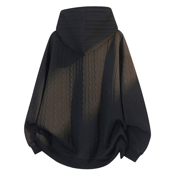 Sweat à capuche homme à manches longues, motif torsadé, boutons et Buddha Stones , automne-hiver - image 8