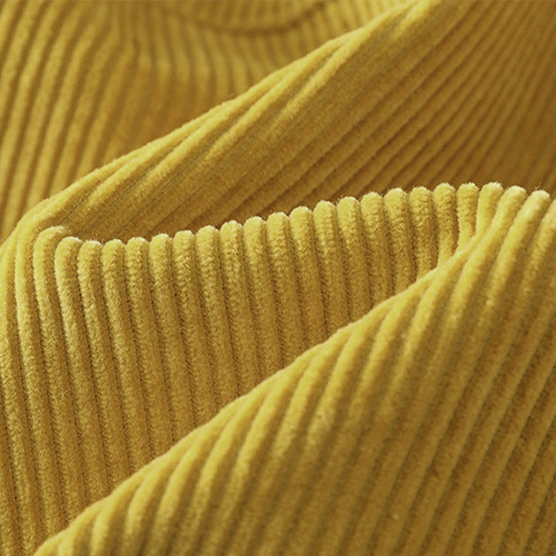 Pantalon court en velours côtelé à jambes larges, taille élastique, Buddha Stones - image 10