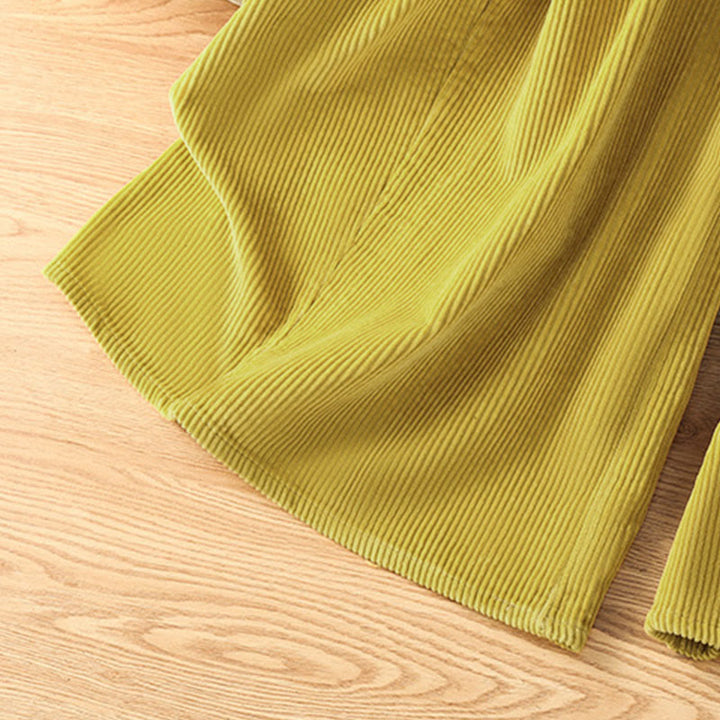 Pantalon court en velours côtelé à jambes larges, taille élastique, Buddha Stones - image 9